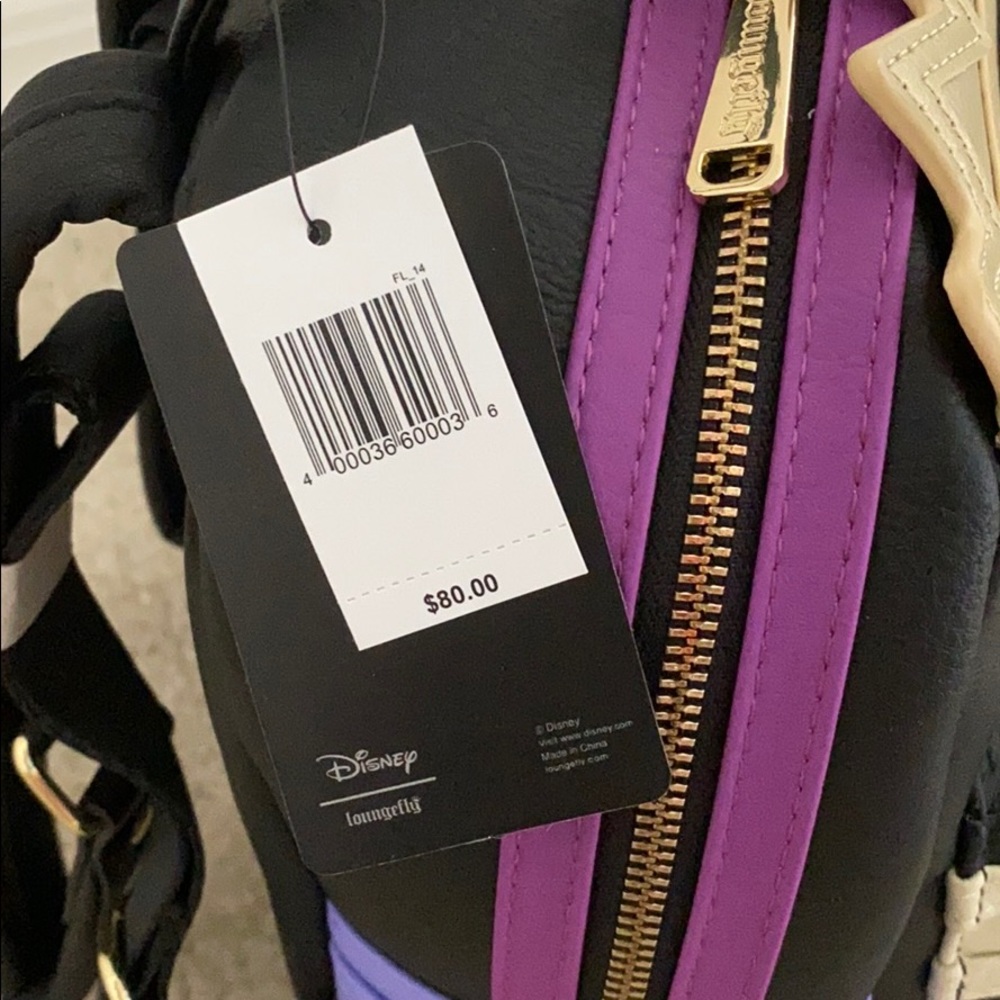 Loungefly Disney Villain Backpack - Black and Purple - Picture 5 of 5